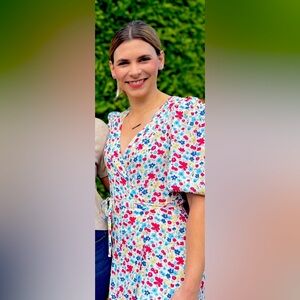 Anthropologie floral wrap dress. Great condition.